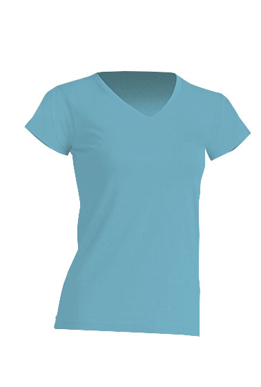 REGULAR LADY COMFORT V-NECK turchese